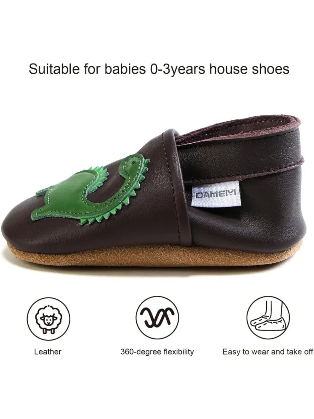 Soft Sole Baby Moccasins | Genuine Leather Non-Slip Toddler Shoes 0-3 Yrs